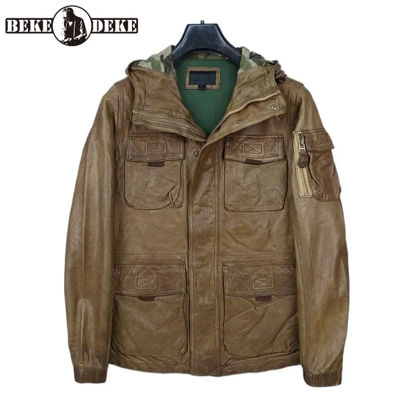 

British Style Autumn New Mens Hooded Zippers Slim Jackets Long Sleeve Pockets Solid Casual Straight Fashion Male Outerwear