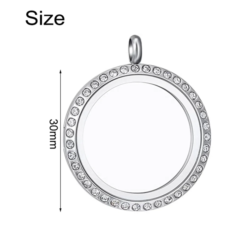

Magnetic Living Memory Floating Charms Locket Necklace with Birthstones Charm Pendant Necklace For Girl's Gift Jewelry