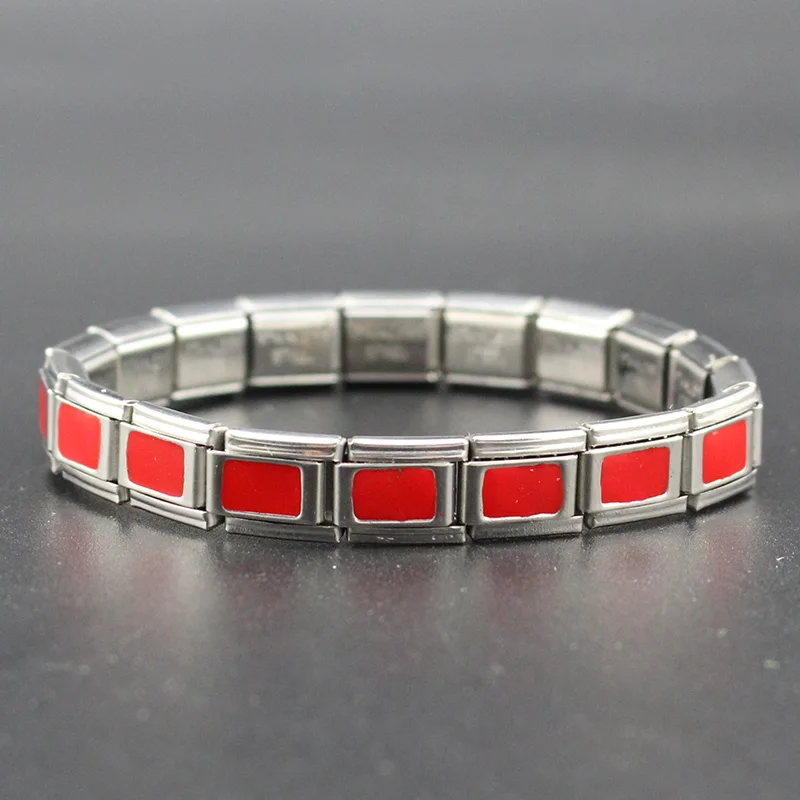 Женский браслет с Красной глазурью Hapiship шириной 9 мм из нержавеющей стали 17 5 см