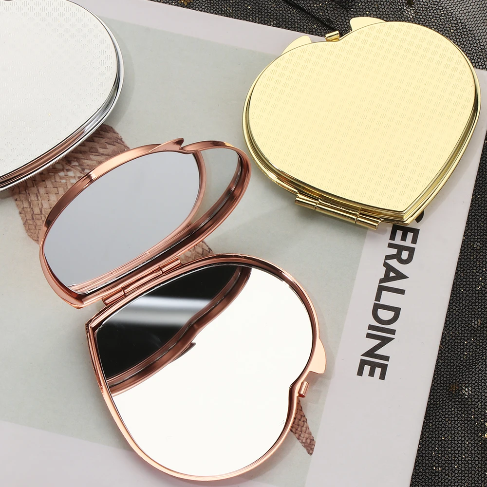 Двухстороннее мини зеркало для макияжа 1 шт. компактные портативные