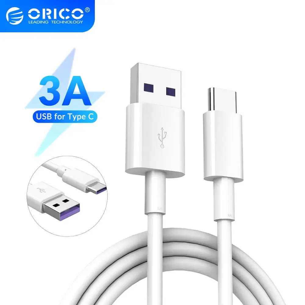 Кабель USB типа C ORICO 3A для быстрой зарядки Huawei P30 Mate 20 Pro Xiaomi Mi 9 HTC Macbook LG G5 мобильный