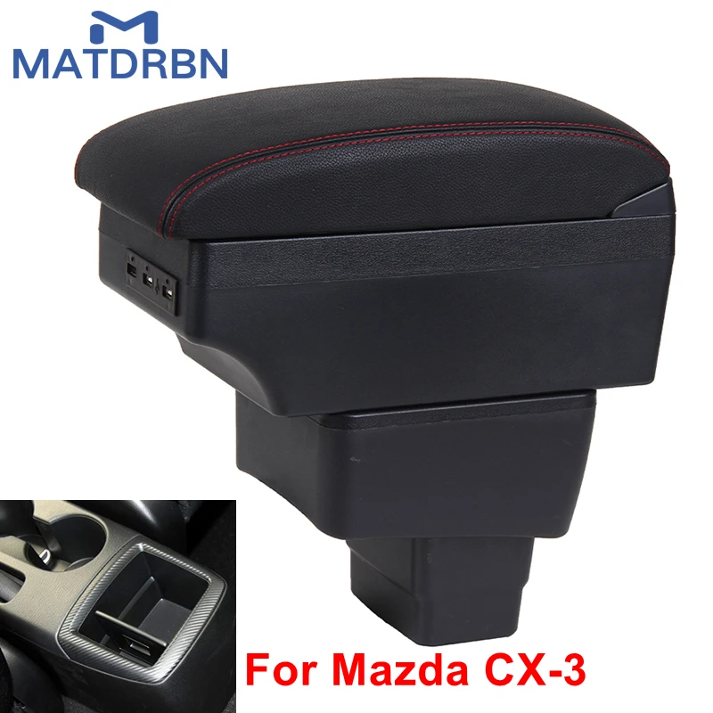 Бокс для хранения центральной консоли Mazda аксессуары салона USB-зарядка |