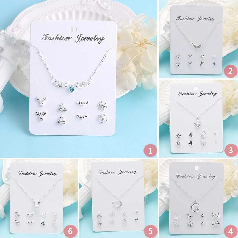 9 шт./компл. 6 видов стилей комплект ювелирных изделий с сердцем персикового цвета