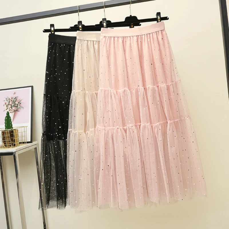 Юбка пачка с блестками в стиле бохо|Женские юбки| |