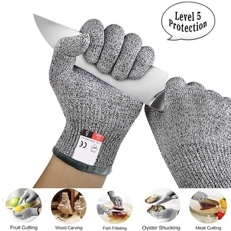 

Level 5 Cut Proof Stab Resistant Wire Metal Glove Kitchen Butcher Cut-resistant Gloves For Oyster Shucking Fish Gardening Safety