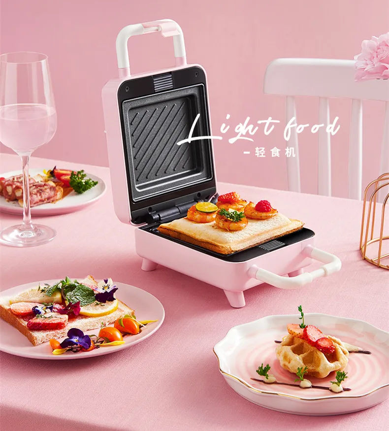 

220V 500W Multifunctional Electric Waffle Maker Frying Pan Breakfast Bread Making Machine With 2 Types Plates