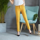 Весенние яркие Цвет Стрейчевые стройнящие прямые джинсы, брюки женские базовые повседневные Длина карандаш брюки леггинсы большого размера брюки