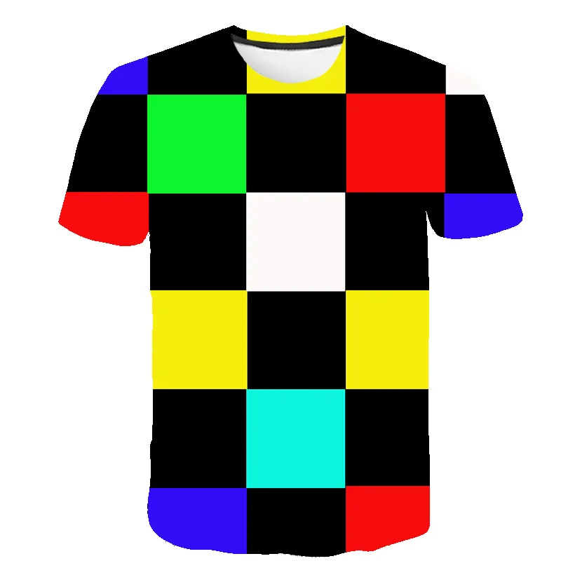 Летняя футболка с трехмерным 3D геометрическим рисунком для мужчин и женщин