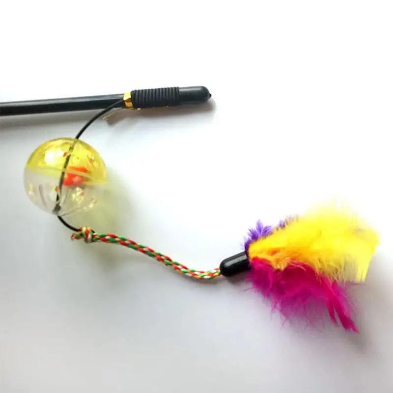 

1pcs Cat Toys Cute Funny Colorful Rod Teaser Wand Plastic Pet Toys for gatos Interactive Stick Cat Supplies random color