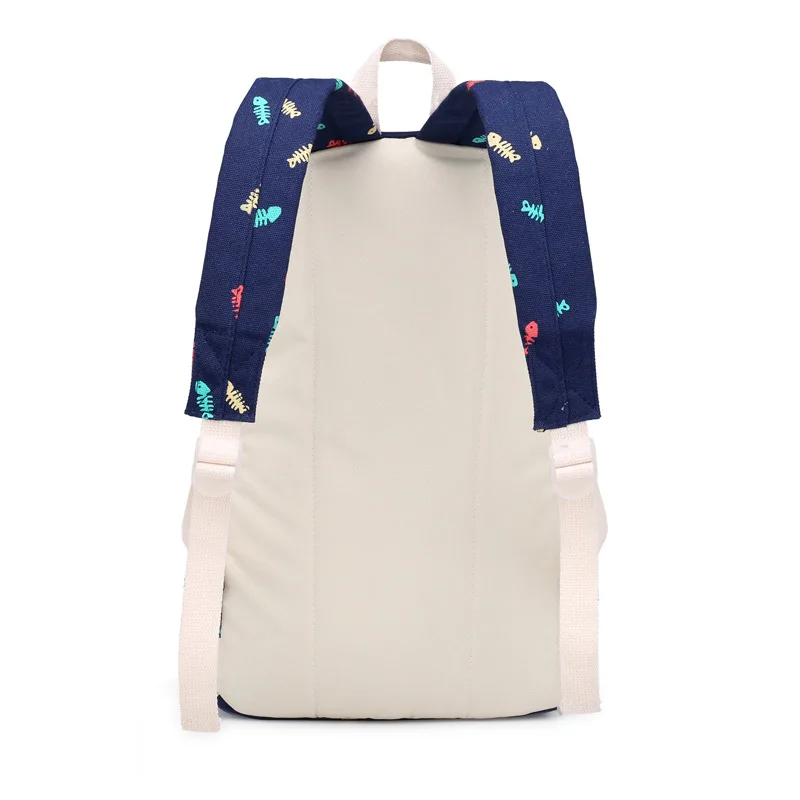 Холщовая школьная сумка для девочек-подростков 3 шт. модные рюкзаки с цветочным