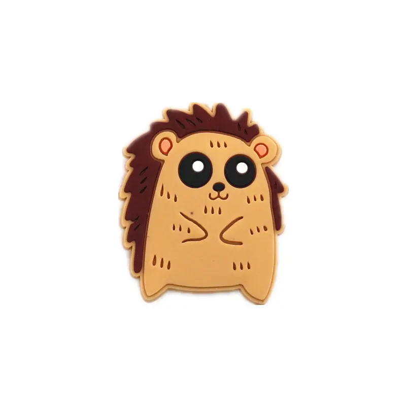Hedgehog Одна распродажа, 1 шт., аксессуары для обуви, 12 милых животных, модель обуви, украшение для браслета croc jibz, Детские вечерние подарки на Рождество - Цвет: Hedgehog