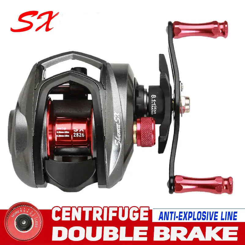 Катушка для спиннинга 8 1: 1 с высокоскоростной передачей двойной тормоз 13 +