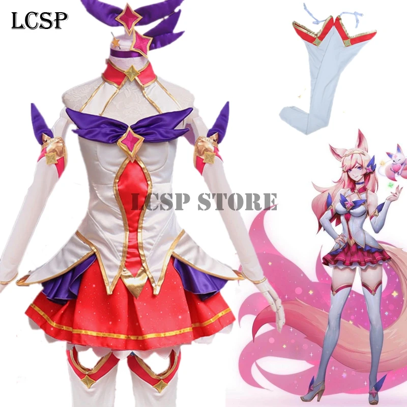 Костюм для косплея LCSP Ahri пятиконечная лисица игровая униформа костюм