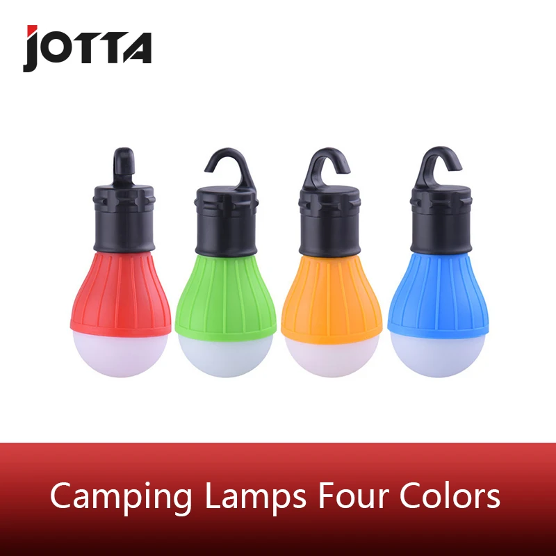 

Portable outdoor Hanging 3LED Camping Lantern Soft Light LED Camp Lights Bulb Lamp For Camping Tent Fishing 4 Colors AAA Battery