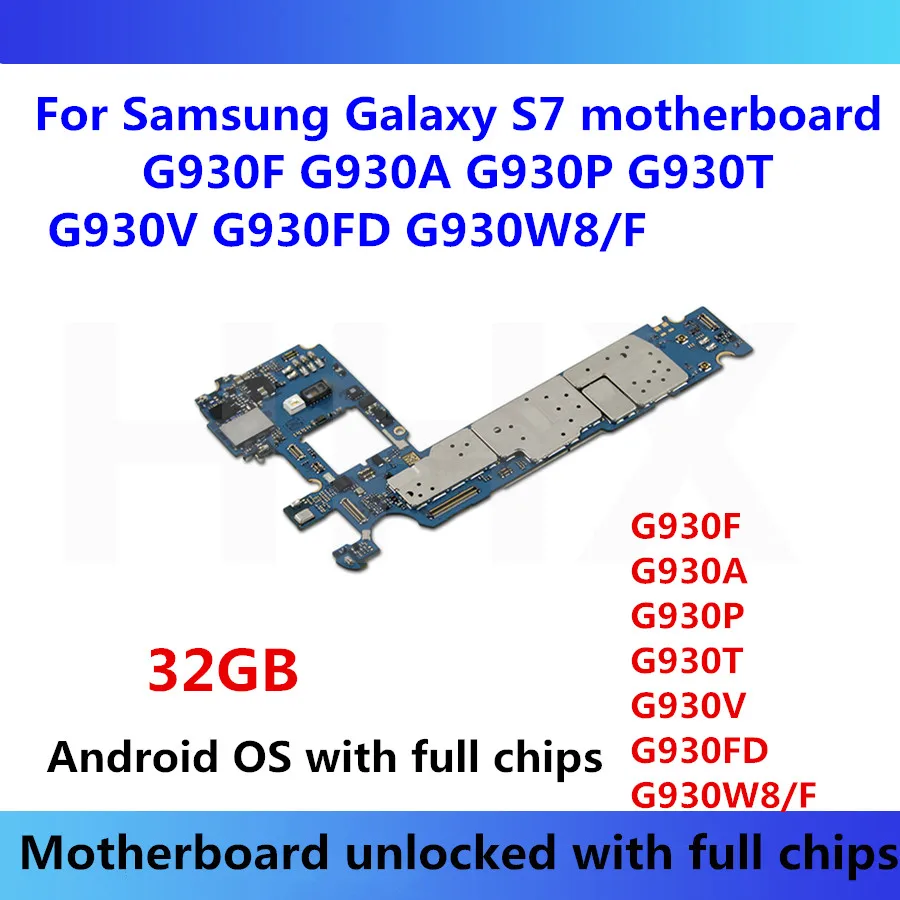 Материнская плата 32 ГБ для Samsung Galaxy S7 G930F/G930A/G930P/G930T/G930V/G930FD G930W8/F оригинальная