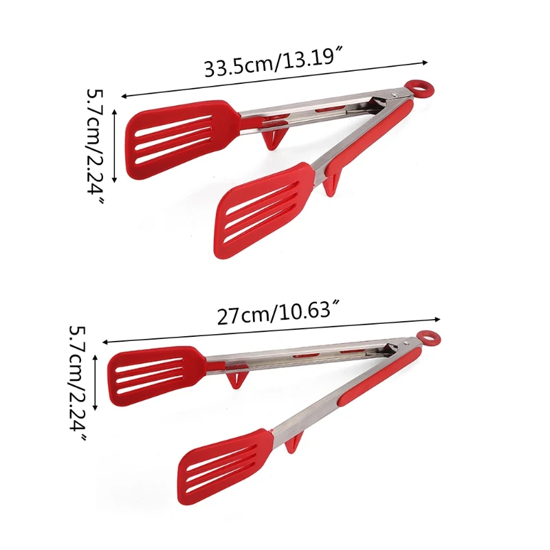 

Square Head Barbecue Food Tongs Portable Non-Stick Grill Frying Tongs Anti-Scalding Outdoor Picnic Frying Food BBQ 85DB