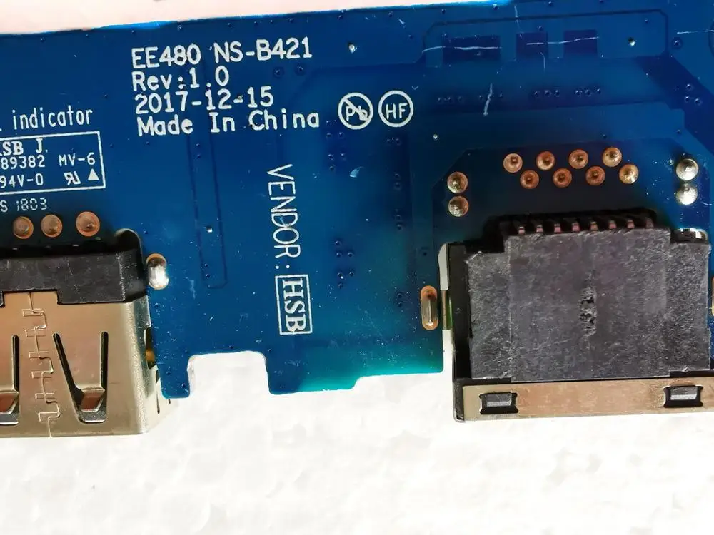 Оригинальный Для Lenovo E480 питания боты USB плата ввода-вывода NS-B421 испытанное
