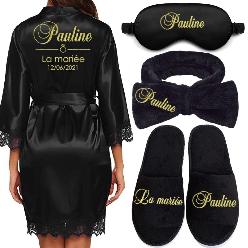 Халат-кимоно Женский Свадебный с именем для невесты и подружки | Женская одежда