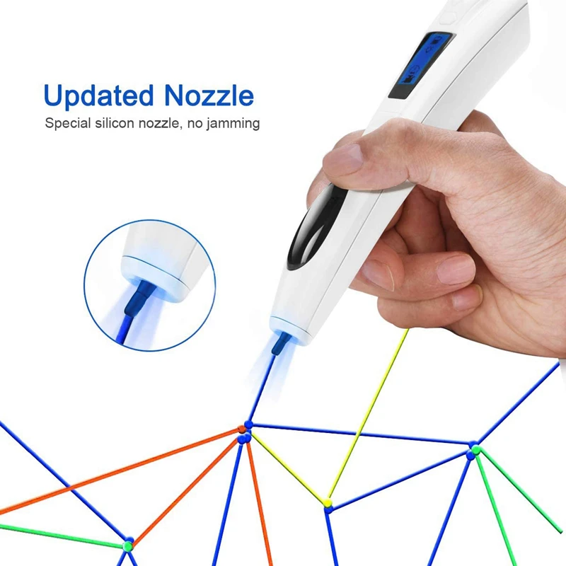 

Safety 3D Light Curing Printing Pen Light Curing 3D Printing Pen Children's Educational Drawing Pen with LED Display