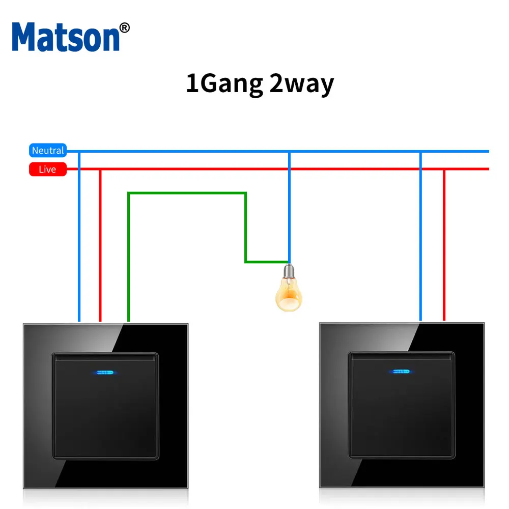 

Wall Switch, EU/UK Standard, Crystal Tempered Glass Panel, Power Light Switch,Rocker Switch1/2/3Gang2Way, AC110-250V 16A