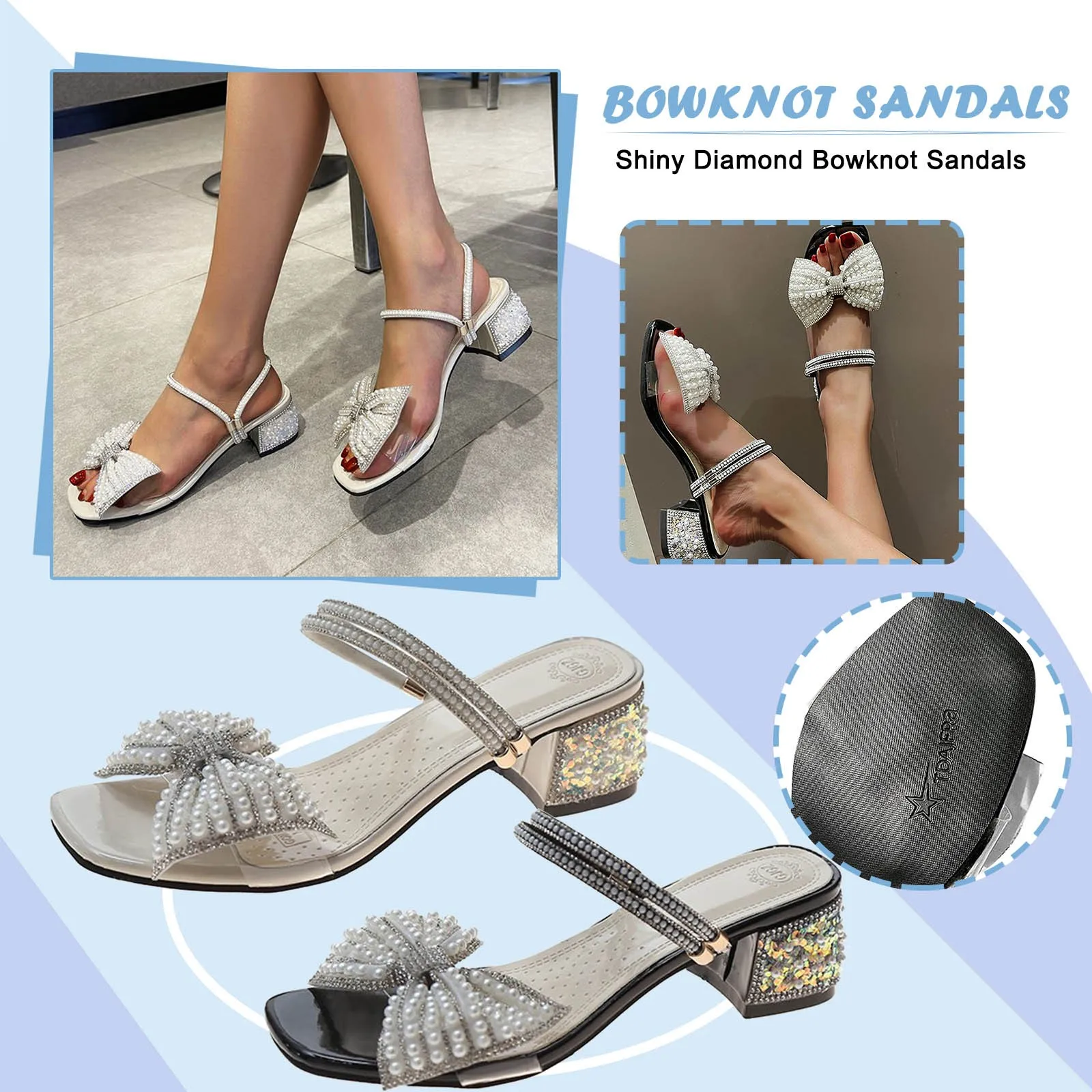 

Diamond Beaded Fashion Women's Casual Shoes Breathable Indoor Outdoor Leisure Sandals Sandaliasdelasmujeres Women's Sandals