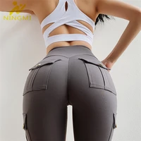 ningmi sports gym leggings high waist yoga pants women push up hip lifter seamless shorts fitness yoga short workout leggings