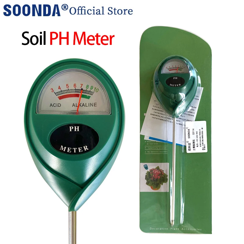 

Flowerpot Soil PH Tester PH Meter 3-10PH No battery required Soil PH Detector Soil acidity and alkalinity Tester For Planting