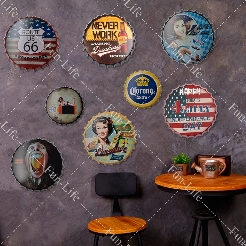 35 см крышка пивной бутылки ретро плакат металлические жестяные знаки кафе бар