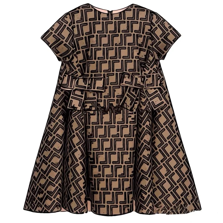 

2021 Kids girls fashion air cotton dress big bow summer princess dress