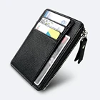 Кошелек мужской, универсальный, с узором Личи, кожаный, маленький, на молнии