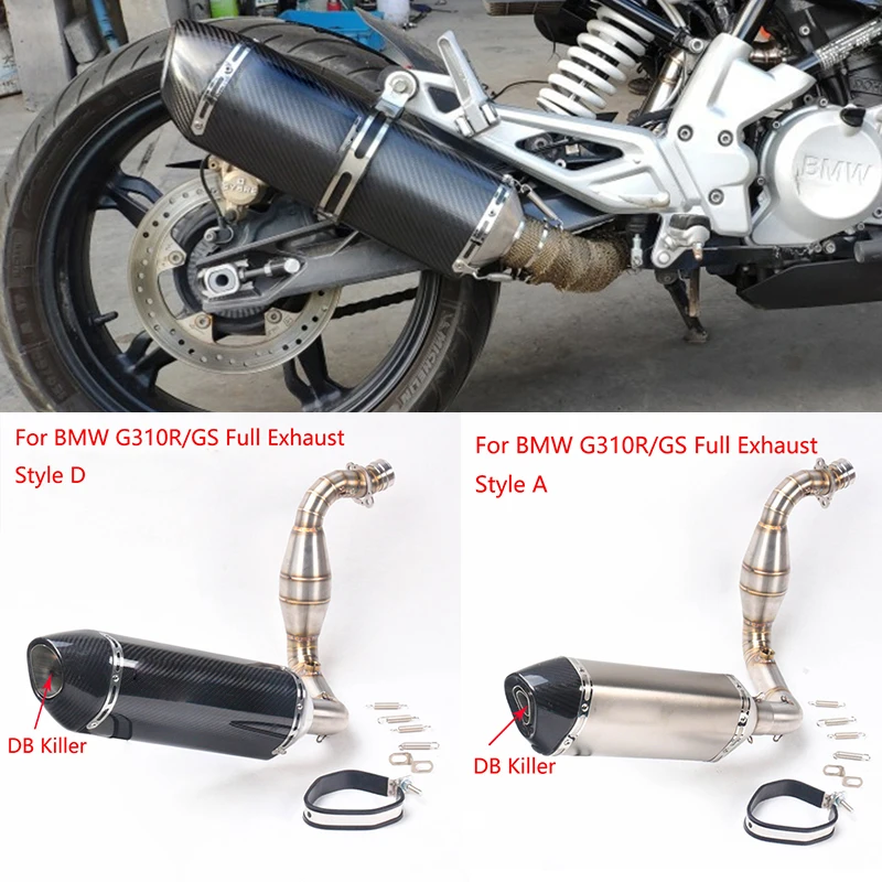 

Pitbike Motorcycle Exhaust Systems For BMW G310R G310GS Front Middle Link Pipe With DB Killer 51MM Caliber Motorcycle Muffler