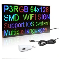 led open sign wifi portable neon sign board programmable led display panel with foldable stand and usb power cable for desktop