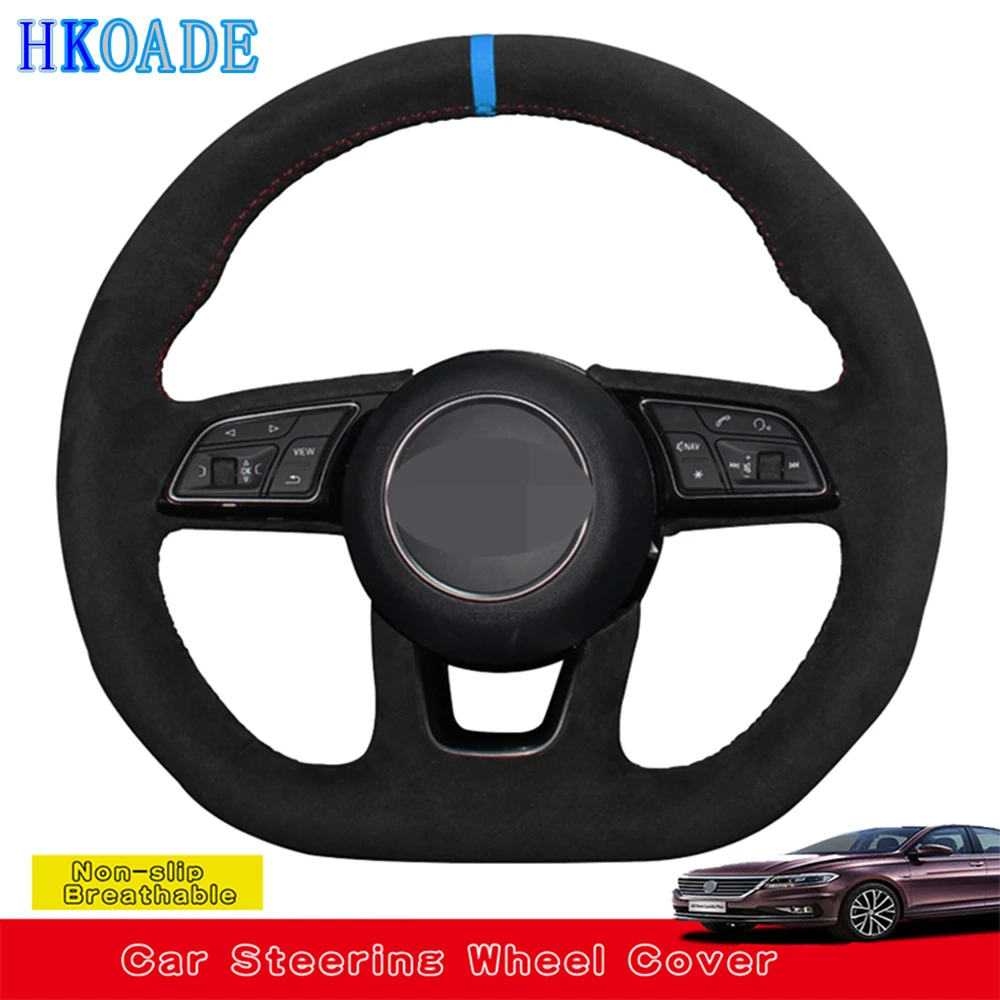 Сделай сам из мягкой черной замши ручной работы чехол рулевого колеса автомобиля