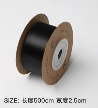 2.5cm black ribbon 2шт 50x70 см, китайская бумага Оригами Мраморная Бумага для упаковки подарка букет для рукоделия оберточная бумажный альбом бумага сделай сам бант лента - Цвет: 2.5cm black ribbon