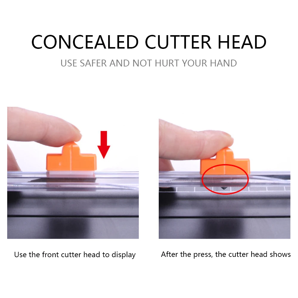 Резак для бумаги портативный пластиковый резак Офисные ножницы A4 | Канцтовары