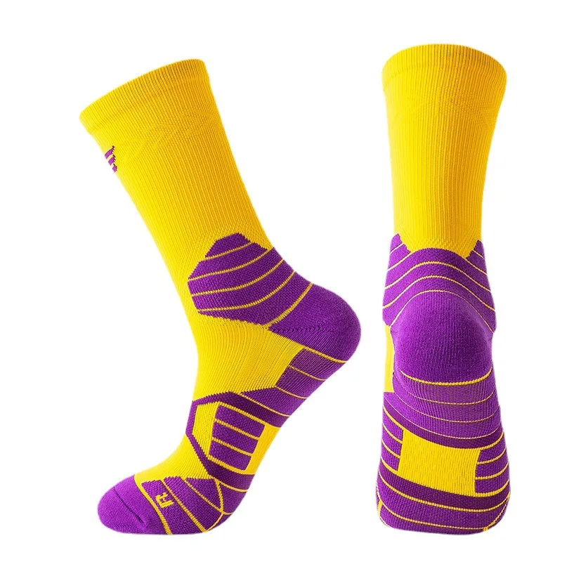 

Профессиональные спортивные носки для улицы, мужское полотенце для бега, длинные носки, толстые дезодорирующие баскетбольные носки на осен...