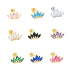 Viny Корона фиолетовыйбирюзовый Алмаз Серьги 925 пробы Серебряные Серьги для Для женщин, Серьги-гвоздики с Серьги 2021 тенденция