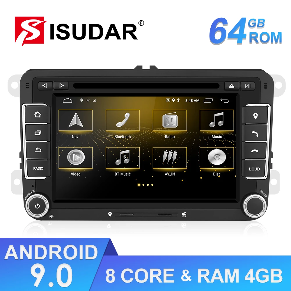 Автомобильный мультимедийный плеер Isudar Android GPS 2 Din Авторадио для Seat/