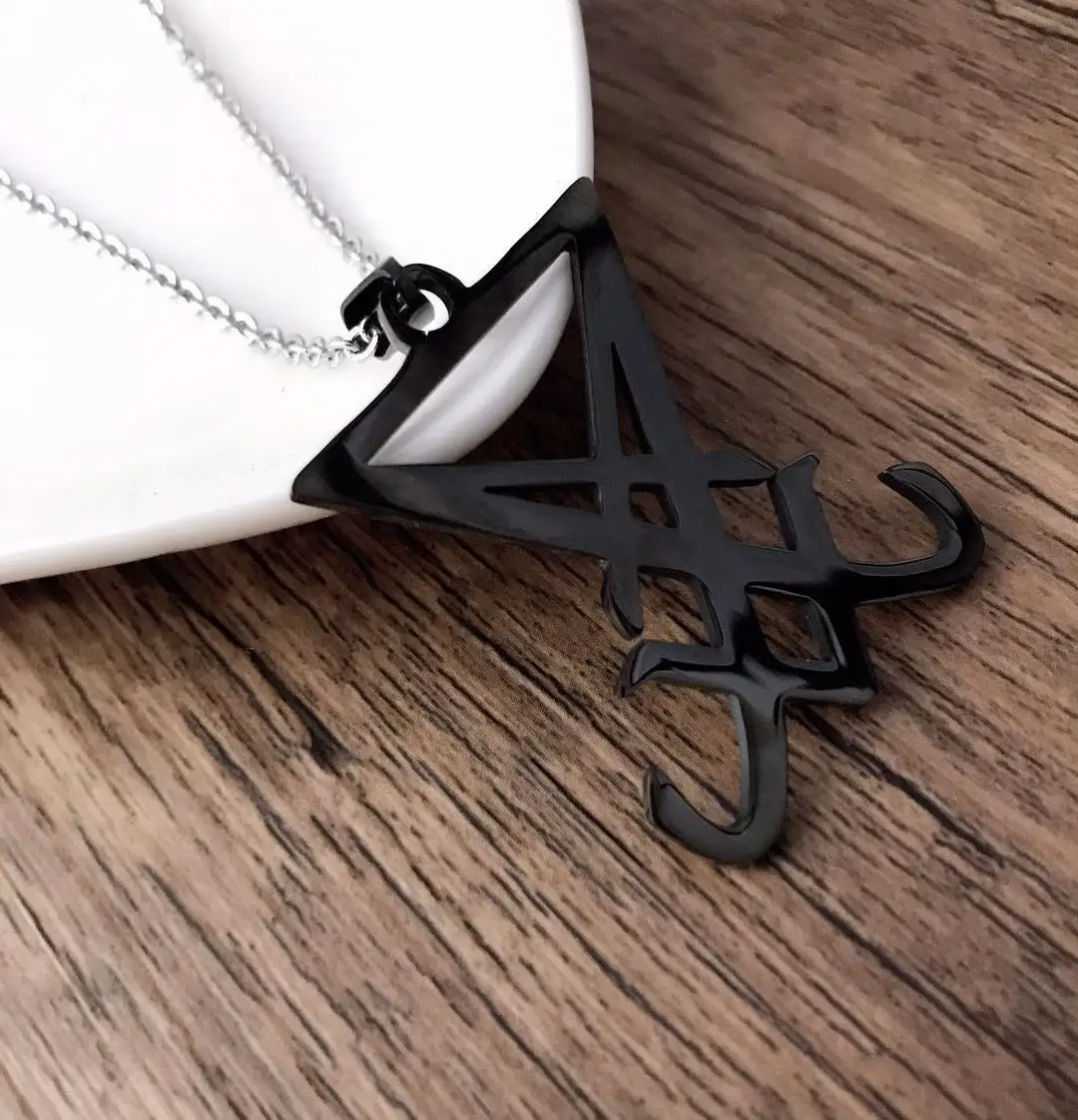 Для Мужчин's Цепочки и ожерелья sigil Of Lucifer сатанинский символ печать сатаны кулон
