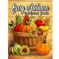 easy autumn coloring book an adult coloring book featuring 35 fun easy and relaxing autumn designs