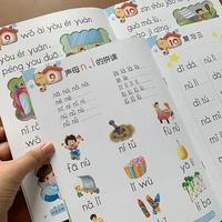 2 books childrens pinyin reading book spelling chinese character training initials and vowels libros livros livres libro art