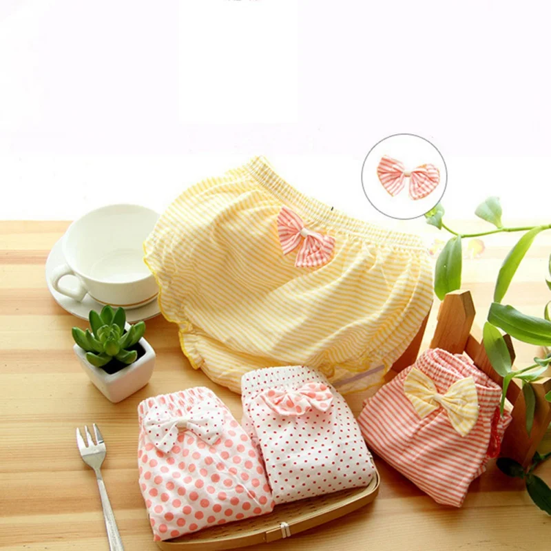 Новые повседневные модные милые трусики для маленьких девочек детские трусы в