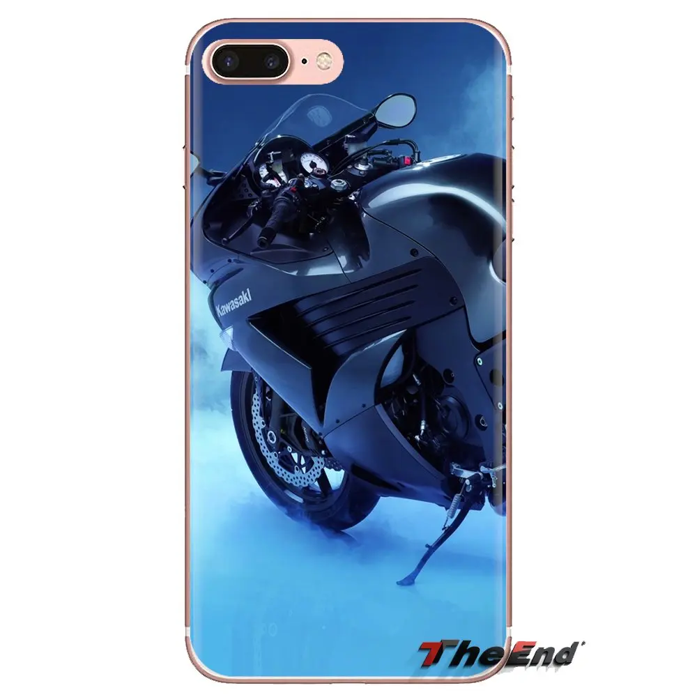 Прозрачный мягкий чехол Чехлы на мотоцикле Kawasaki для samsung Galaxy S3 S4 S5 мини S6 S7 край S8 S9