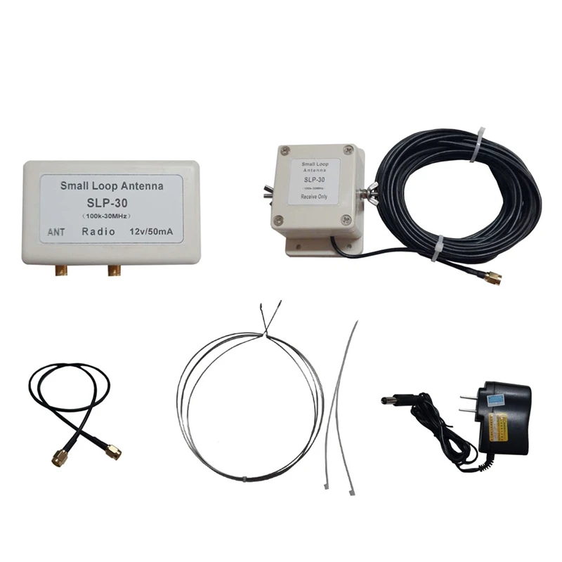 100KHz-30MHz SLP-30 Loop Antenna Active Receiving for Short Wave Radio US Plug | Электроника