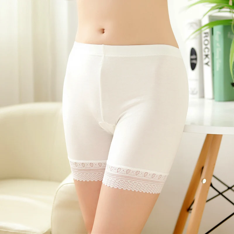 Женские Защитные шорты больших размеров эластичные удобные с кружевом не