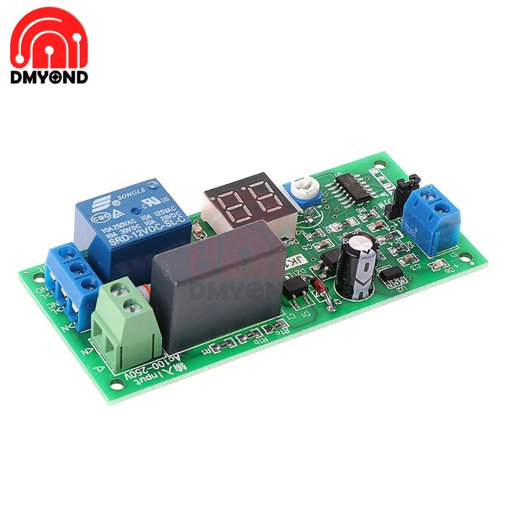 Модуль реле задержки с цифровым дисплеем 220 В переменного тока 24 постоянного 500 к