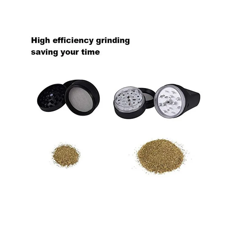 

1pcs Electric Tobacco Grinder Set Black Rechargeable Crystal Shape Weed Herb Grinder Automatic High-power Two-way Electric Mills