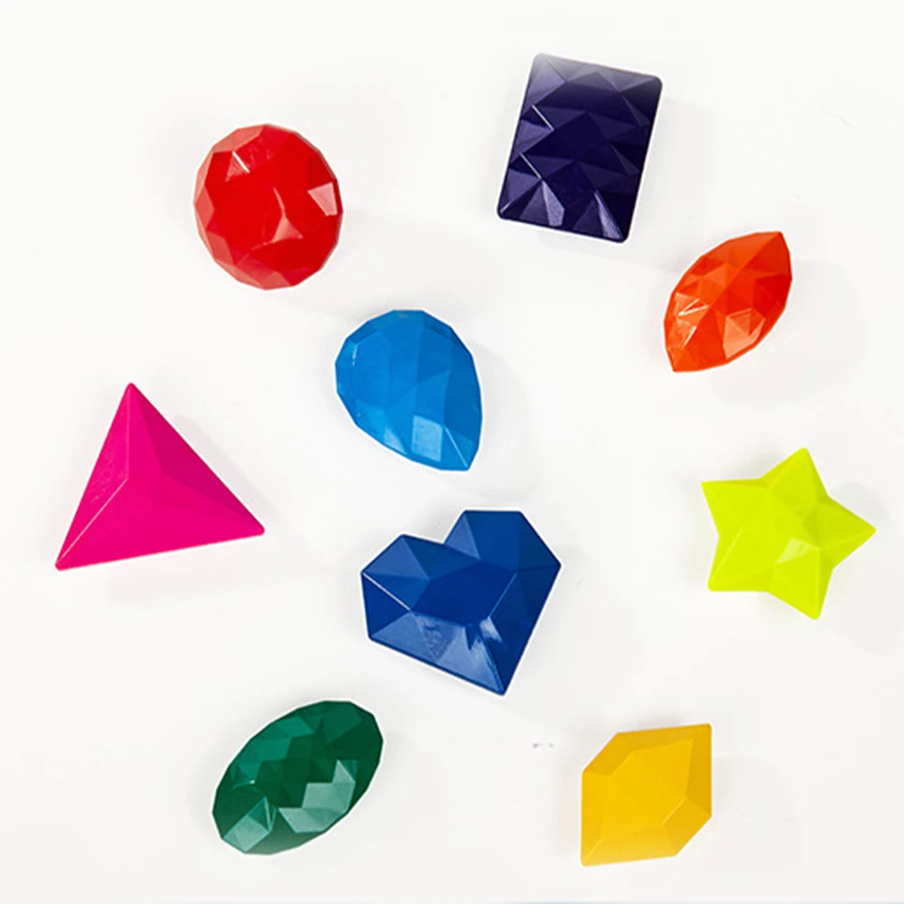 

9 Colors Educational Art Supplies Crayon Set Stationery Drawing Diamond Shape Portable Painting Baby Kids Non Toxic Home School