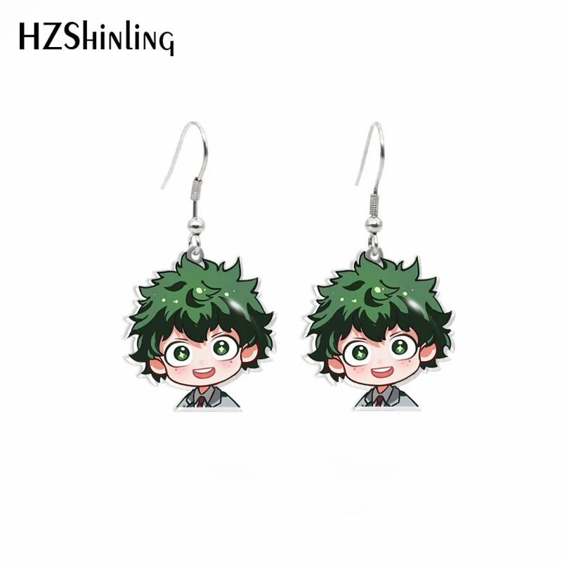 Серьги My Hero Academia Midoriya акриловые серьги-крючки висячие серьги ювелирные изделия