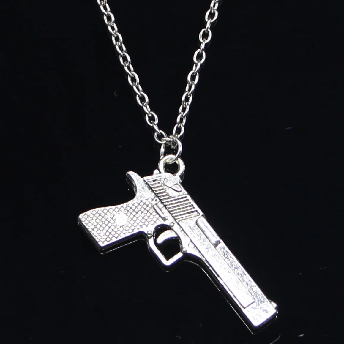 Женское и мужское короткое ожерелье подвеска из пистолета коричневого цвета 45 х20